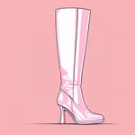 knee-high pink boots image